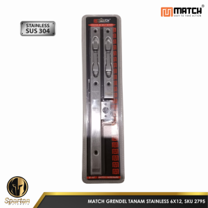 Prospero Grendel Gerendel Slot Pintu Jendela Tanam 6 inch x 12 Stainless Model Kupu Tarung S 451