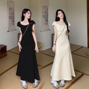 LU CHER ชุดแม็กซี่หวานฝรั่งเศสอ่อนโยน