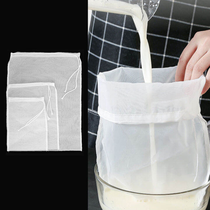 Pc Soy Milk Filter Bag Nut Milk Bag Tea Coffee Oil Yogurt Filter Mesh