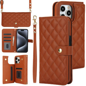 Flip leather case For iPhone 14 Pro Max 16 pro max With Diagonal Strap lanyard Iphone 15 pro max Card Case Coin Purse Case Apple 14 promax 15 16 Plus 13 Mini XR XS Max 14pm Wallet Bag Cases Cover Casing iPhone 11 12 13 Pro Max cards slot case Rope sling