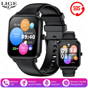 LIGE Smart Watch for Men and Women 1.83 Inch Touch Screen Wireless Call and Heart Rate Health Fitness Tracker 50 Meter Waterproof Sprot Modes Bracelets
