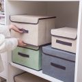Hộp Vải Đựng Đồ, Quần Áo, Đồ Lót, Ga Giường Có Thể Gấp Gọn/ Thùng Đựng Đồ Đa Năng Có Nắp Đậy. 
