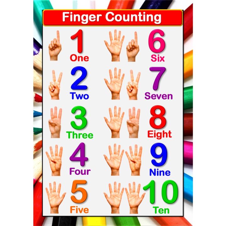 COD Numbers Wall Chart Educational poster Learning chart laminated ...