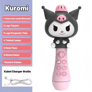 HAHATOY Mikrofon Mainan Anak Bluetooth Wireless dengan Fitur Speaker Nyanyi untuk Bayi&Anak Mikrofon