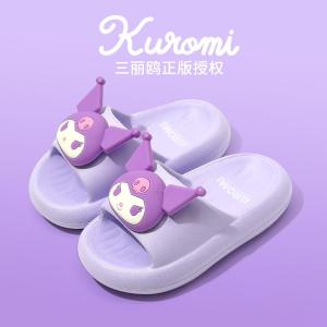 I know Sanrio Kuromi Melody Cute Cartoon Soft Slippers adults kids Indoors Anti slip Hello Kitty Cinnamoroll Summer Slippers