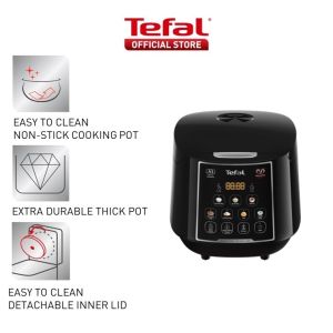 Tefal Easy Rice Max Rice Cooker 1.8L RK7378 – 4mm spherical pot 11 programmes removable inner lid 24hr keep warm