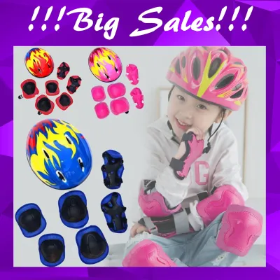 Ready Stock Kids Protective Gear Set Boy Girl Helmet Knee Elbow Pad Sets Children Scooter Cycling Skate Roller Bicycle Safety Guard