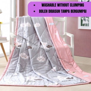 Cotton Simple Style Soft comforter Blanket Premium summer aircond Quilt Blanket Selimut