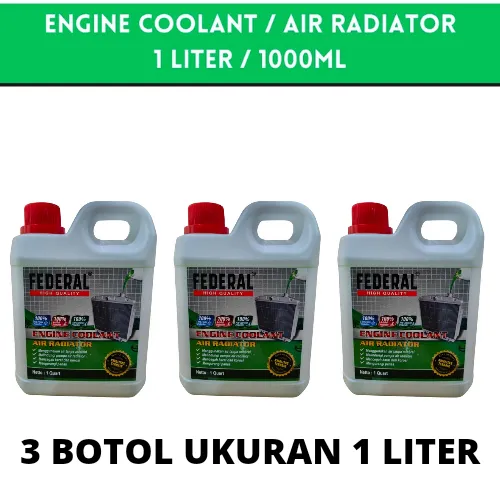 3 BOTOL FEDERAL AIR RADIATOR COOLANT MOTOR MOBIL 1 LITER | Lazada Indonesia