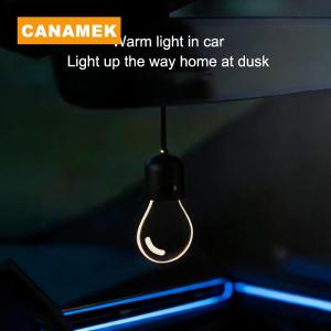 【CANAMEK】 Portable Hanging Auto Interior Glow Pendant Led Retro Small Bulb Car Hanging Ornament Ideal For Long Journeys & Daily Use