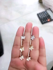 GELANG PERAK ASLI LAPIS EMAS 925/GELANG SERUT PENANG LISTRING MATA PUTIH COR/GELANG ASLI SILVER/GELANG FASHION WANITA