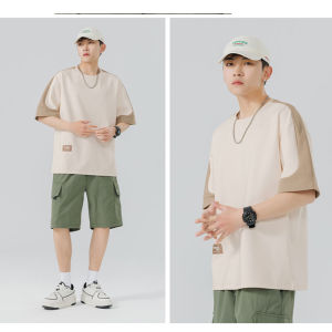 Newly 6XL 7XL 8XL T-Shirts Men Plus Size Male Tshirts Contrast Color Camping T Shirts Fashion Tees Top Hip Hop Summer Man Cloth