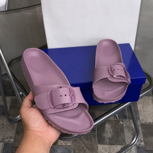 red Women Platform Slippers Adjustable Buckle Comfortable Casual Beach Slides