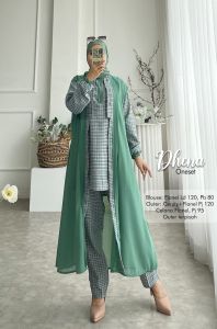 Zahira1808 Sale Cuci Gudang Dhena Bahan Air Flow Yanded Mix Ceruty Baby Doll Tunik Kulot Dress Atasan Wanita Long Dress Busui Terbaru Terlaris Set Tunik Dengan Outer