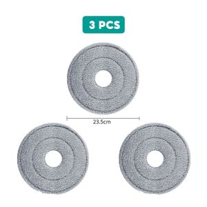 3pcs Spin Mop Refill Round Mop Cloth Wet And Dry Use Replacement Microfiber Mop Cloth 24cm