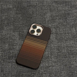 Carbon Fiber Texture For Magsafe Case for iPhone 17 16 Pro Max Camera Lens Metal Protection Hard PC Magnetic Cover Snake Shell