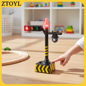 ZTOYL Đồ chơi mô hình đèn tín hiệu giao thông mini biển báo giao thông bằng LED mô phỏng dành cho trẻ em hỗ trợ học tập tương tác