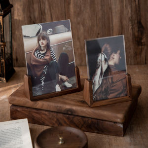 Minimalist Aesthetic Vintage Rustic Wooden Glass Photo Picture Frame Table Desk Display Home Decor