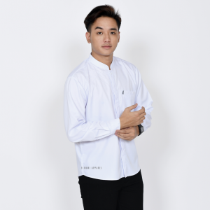 Baju Koko Pria Dewasa Lengan Panjang Warna Hitam Polos Motif Marvel