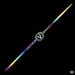 JaneDream Colorful Reflective Car Decoration Laser Stickers Cool Car Door Body Waterproof Sunscreen Decals Logo Refit Stickers