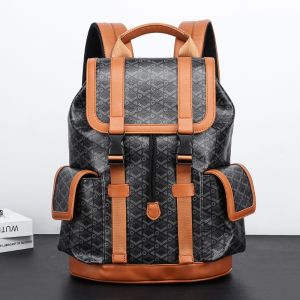 Luxury Plaid Backpack Men Fashion Flap Pockets Mens Backpacks Large Capacity Travel Bags 15-inch Laptop Backpack Male Schoolbag2026