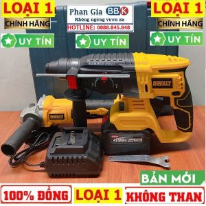 Bộ Combo Máy khoan bê tông và Máy cắt cầm tay dùng pin 15 CELL 199V lõi đồng không than (bảo hành 12 tháng)