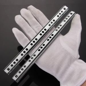 GTRBFDS 2PCS Two Way Slide Bearing Drawer Slides Smooth Glide 17mm Wide Drawer Rail  Hardware Accessories Steel Ball Bearing Slide Cabinet