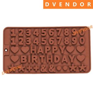 CETAKAN SILICON FONDANT SILICONE MOLD 21x11 ANGKA NOMER 49/52 KARAKTER ALFABET