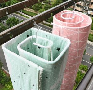 💥Free one Windproof💥Spiral Hanger Cloth Bed Sheet Blanket Hook Closet Hanger Circle Clothes Clothes Drying Racks Home Accessories