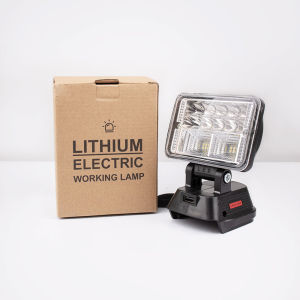 Cordless Lampu Sorot Kerja LED Baterai Work Lamp Senter USB Portable Lamp Baterai 21V FREE BONUS charger / senter lampu kerja LED  senter pemantik elektrik portabel Usb Output luar ruangan lampu berkemah untuk baterai 21V Makita
