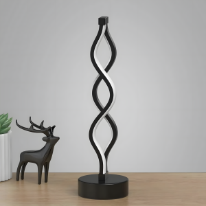Elegant spiral LED desk lamp with modern Nordic style USB power supply and adjustable brightness for bedroom bedside night light suitable for bedroom and living room dining room coffee shop decoration desk lamp