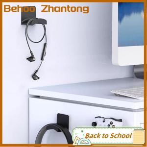 Behoo Wall-mounted Computer Headset Holder Without Punching Headphone Stand Storage Hook Dormitory Desktop Display Rack Storage Rack