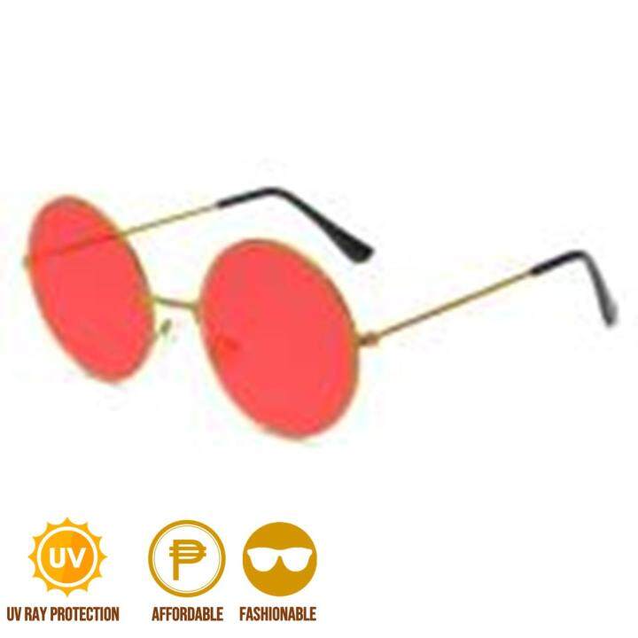 OWL Round Sunglasses Golden Metal Frame UV400 Purple Tinted Lens – Sunnytop  Shop