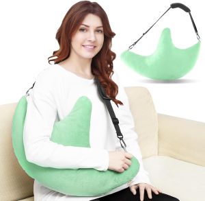 หมอนศัลยกรรมไหล่ หมอนข้อต่อหมุนสำหรับอาการปวดคอและไหล่ หลังการผ่าตัดสำหรับการนอน การนั่ง เบาะรองนั่งตามหลักสรีรศาสตร์พร้อมการรองรับสำหรับผู้นอนตะแคง