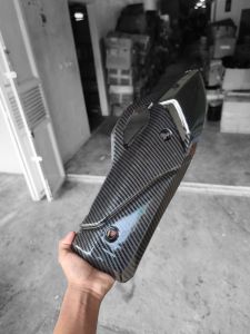 Black Carbon Corng dan Cover Knalpot PCX 160 VARIO 160
