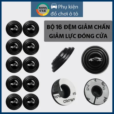Combo 16 nút giảm chấn chống va đập cánh cửa cốp sau xe ô tô và mặt capo đệm núm cao su giảm chấn chống sốc khi đóng cửa xe Toyota Hyundai Vinfast Ford Mazda Honda Kia Chevrolet Nissan