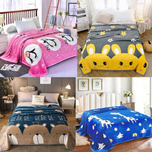 ผ้าห่มนาโน 6ฟุต ผืนใหญ่ ห่มได้2คน เนื้อผ้านุ่ม ผ้าห่ม เลือกลายได้ 180x200cm