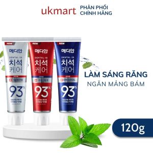 Kem Đánh Răng MEDIAN 87% - 93% Hàn Quốc 120g Giúp Trắng Răng Giảm Ố Vàng Loại Bỏ Mùi Hôi Chống Sưng Nướu
