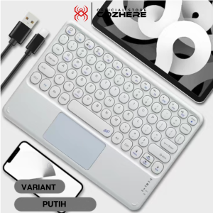 Keyboard Wireless Keyboard Bluetooth With Touchpad  Portable Dan Universal Untuk IOS Android Apple Macbook PC Ukuran 10INCH