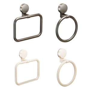 Space Saving Suction Cup Towel Rings Bathroom Kitchen Wall Mount Organizers No Drilling Modern Design Towel Rack