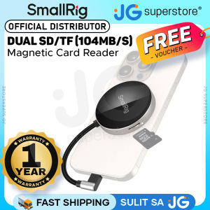 SmallRig Dual SD/TF USB 3.0 4.0 Magnetic MagSafe Memory Card Reader with SDXC / microSDXC Slots High-Speed 104MB/s 312MB/s Data Transfer 90° Angled Connector for Smartphones | 4869 4870 | JG Superstore