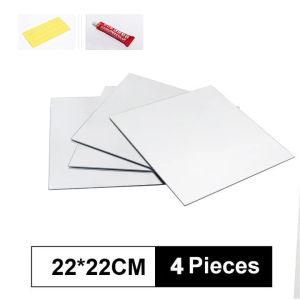 HD Mirror Wall Full Body Dress Mirror Square Household Self-Adhesive Wall Mirror Can Be Bent Acrylic Splicing Single Or 4/6 Pcs/Set 22*22cm Living Room Bedroom Bathroom Personality Fashion DIY Decoration