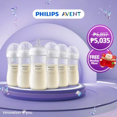 Philips AVENT 11oz Natural Response Baby Bottle 6-pack Bundle