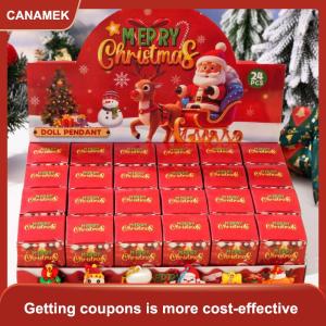 【CANAMEK】 24Pcs Giáng Sinh Theo Chủ Đề Đảng Key Ring Gói Quà Tặng Bất Ngờ Hộp Thích Hợp Như Món Quà Giáng Sinh Bên Món Quà Tốt Nhất Cho Giáng Sinh