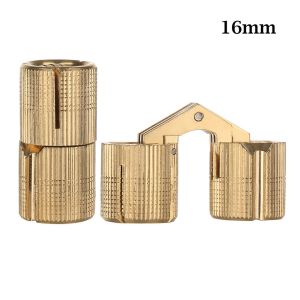 INVADER 1pc Door Invisible Cylindrical Furniture Hinges Brass Hinges Hidden
