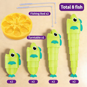 Fishing Board Game Magnetic Fish Catching Toy Family Play Learning Activity Kids Party Set