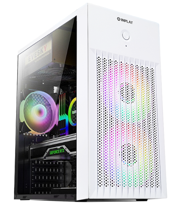 Inplay LITE X220 PC Case Build-in 2 RGB Fans MATX Case Gaming Case For Desktop Computer