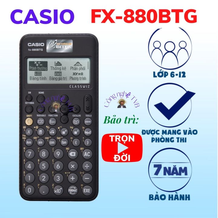 May Tinh Casio Fx 880 Btg Mau en B o Hanh 7 N m Lazada.vn