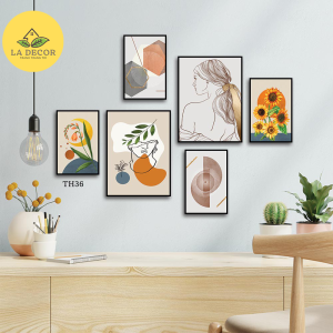 Bộ 6 tranh trang trídecorhiện dại