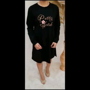 ATASAN TUNIK WANITA LENGAN PANJANG BAHAN BABYTERRY PREMIUM